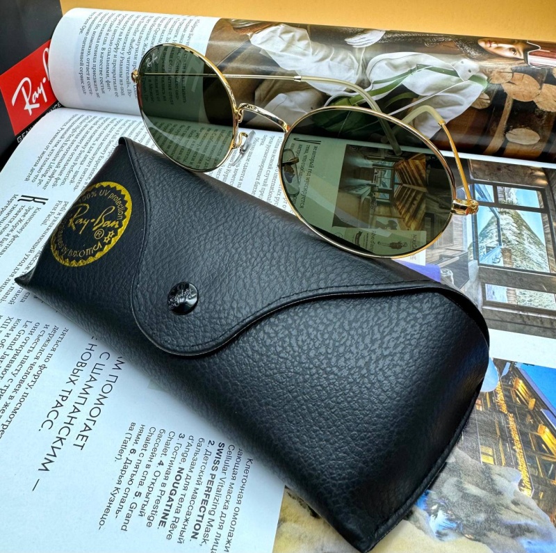 Ray-Ban Солнцезащитные очки Oval Metal - Green