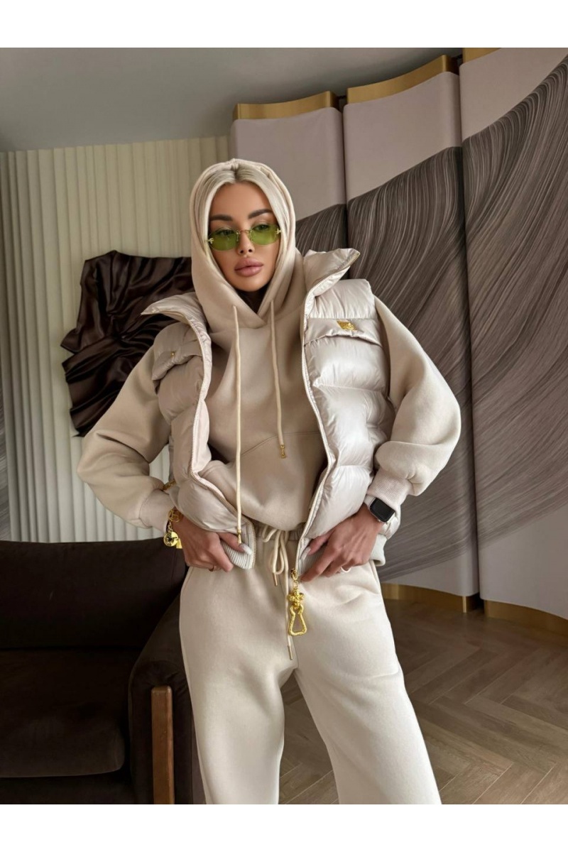 Schiaparelli Женский костюм тройка на флисе Premium - Beige