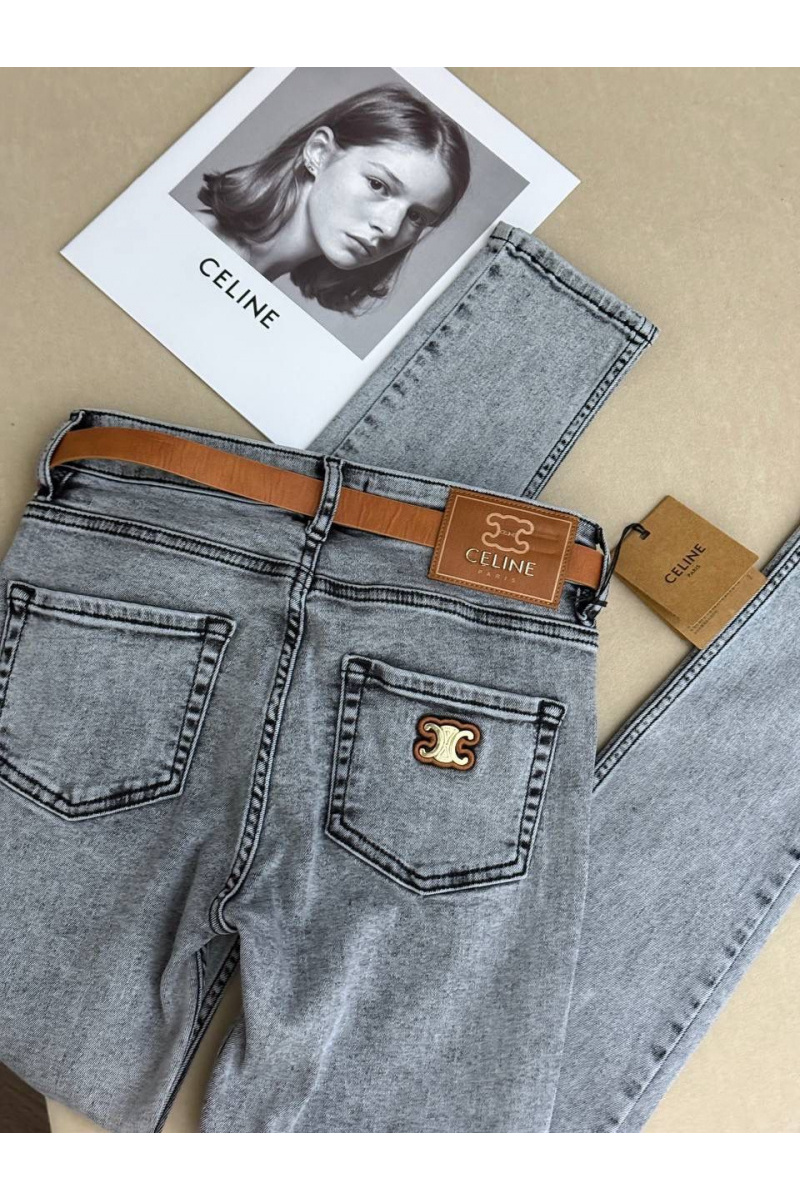 Celine Женские джинсы скини premium - Blue