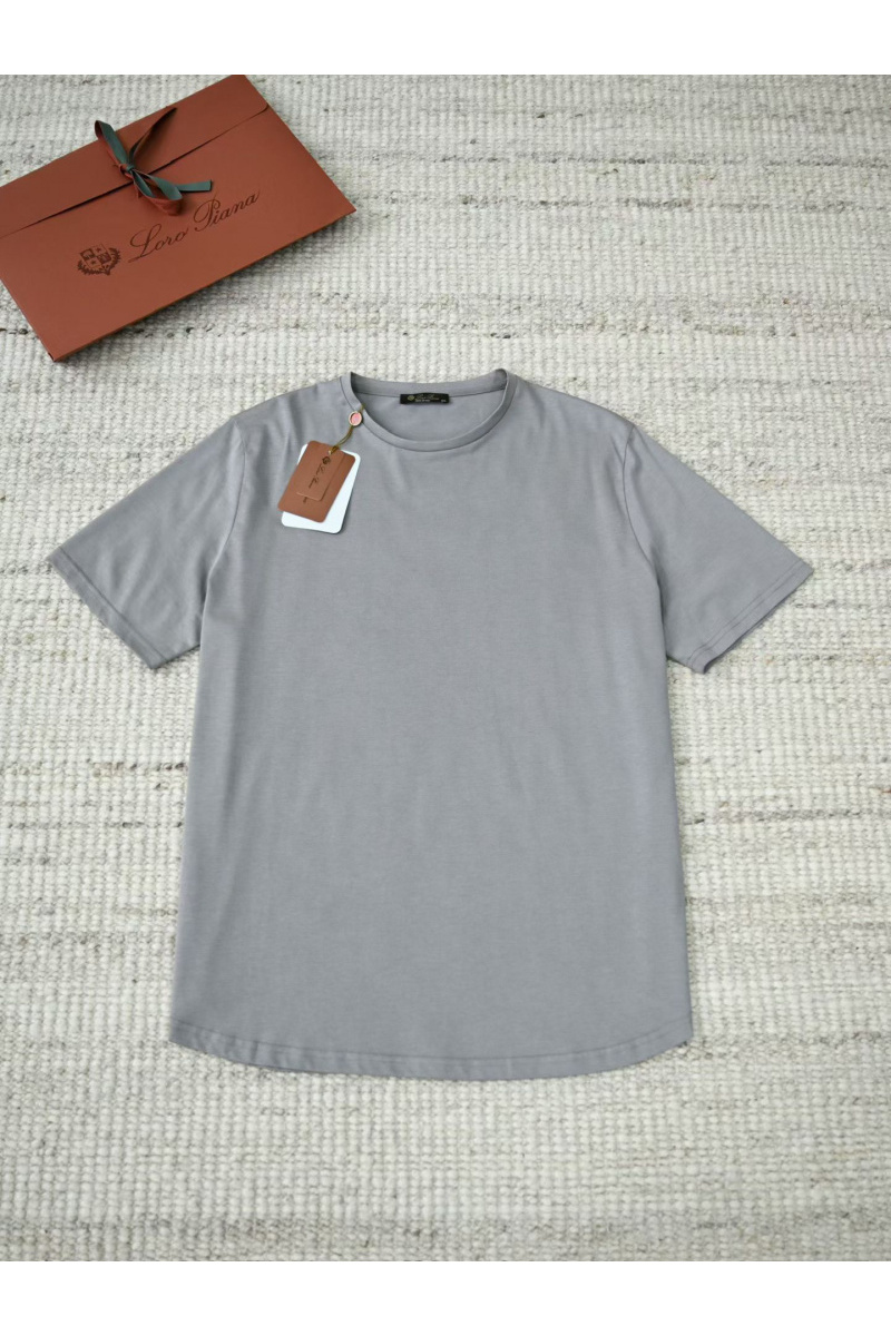 Loro Piana Мужская серая футболка premium
