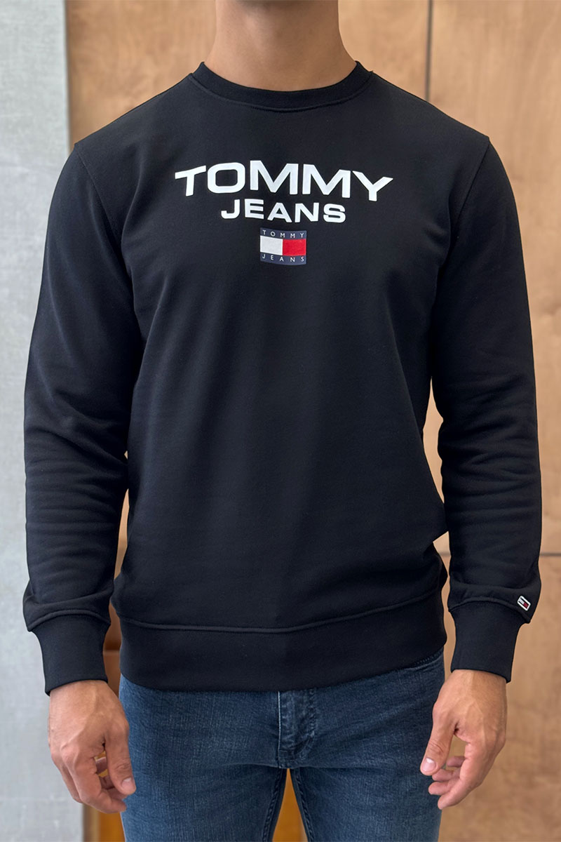 Tommy Hilfiger Чёрный свитшот logo-print 