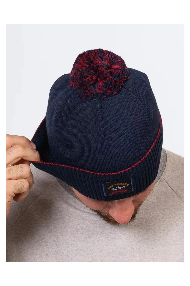 Paul & Shark Шапка на флисе logo-badge - Navy