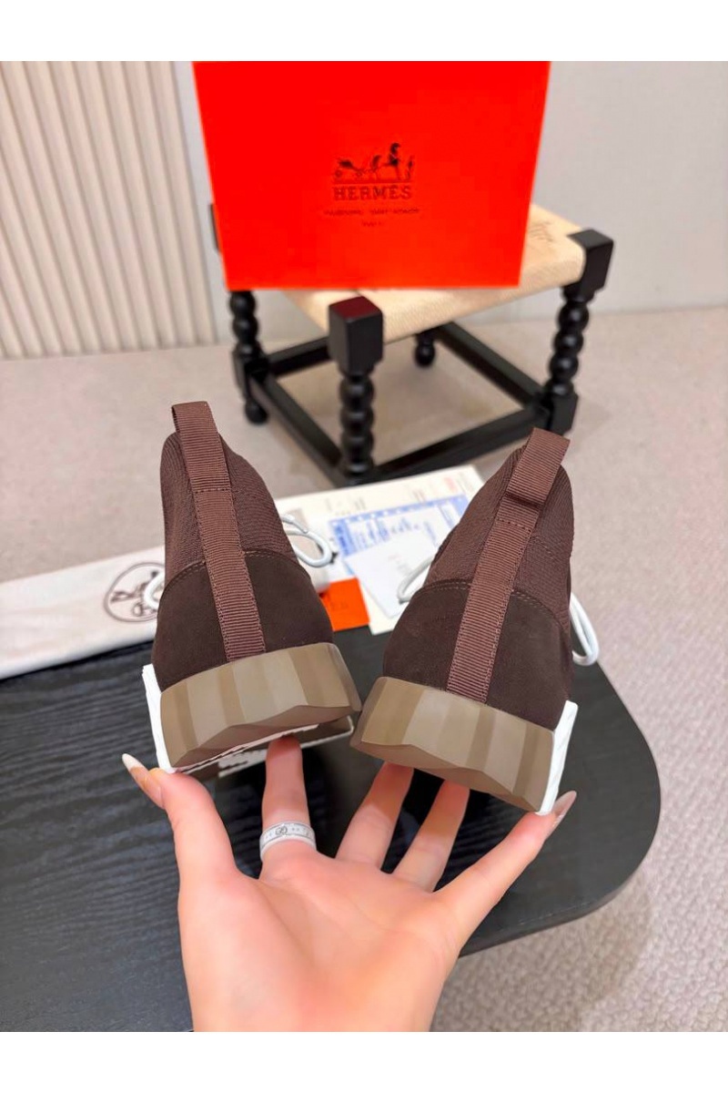 Hermes Текстильные кроссовки lift slip-on