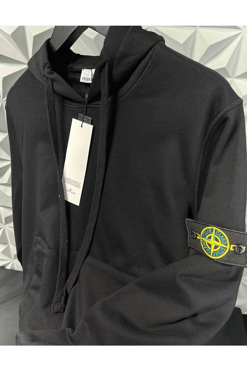 Stone Island Мужское худи голубого цвета Compass-patch