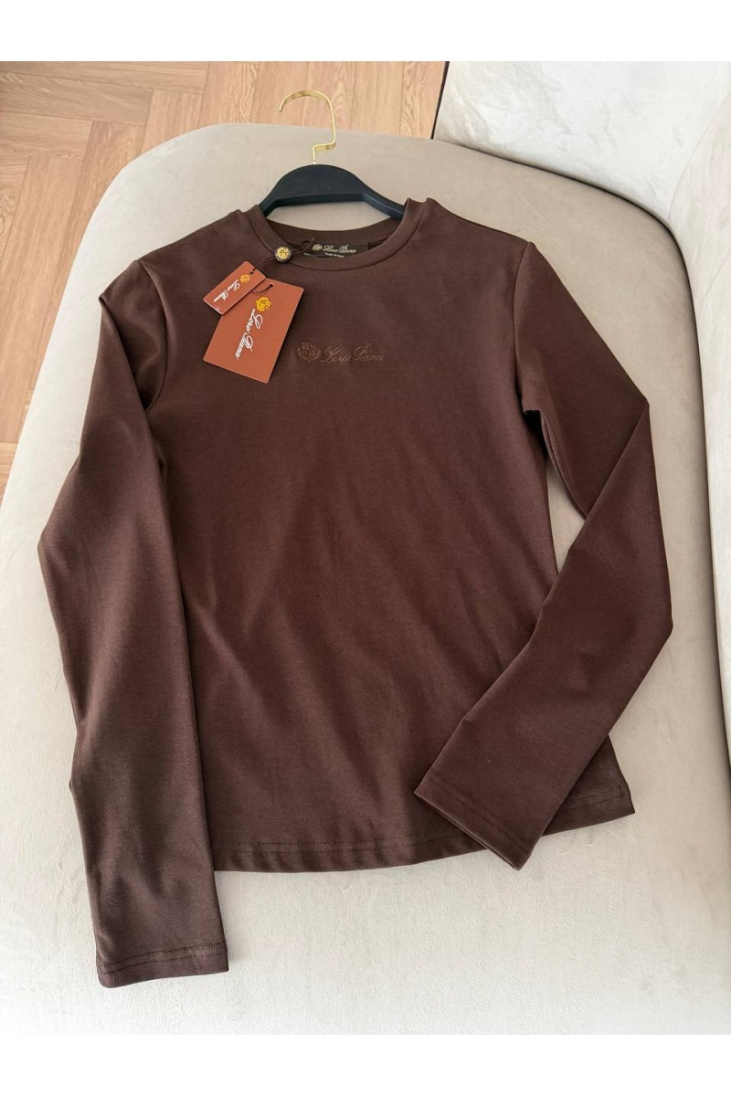 Loro Piana Женский базовый лонгслив Premium - Brown