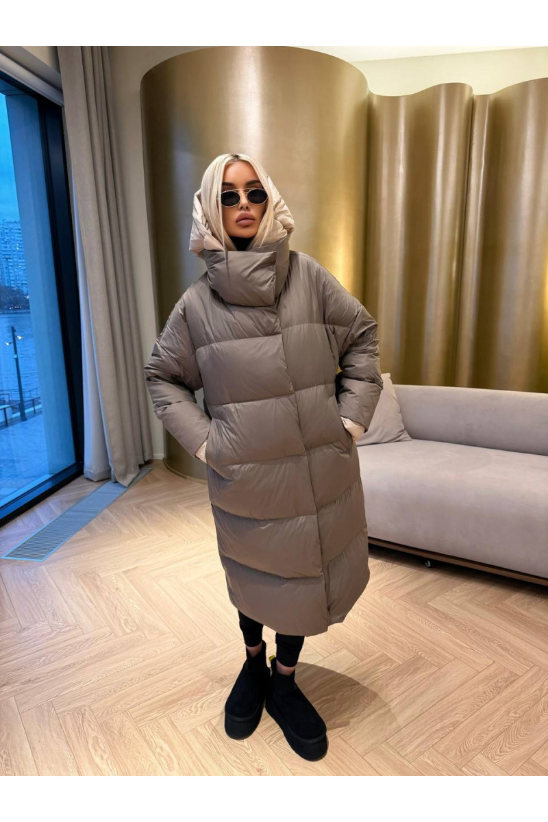 Max Mara Женский пуховик с капюшоном premium - Brown