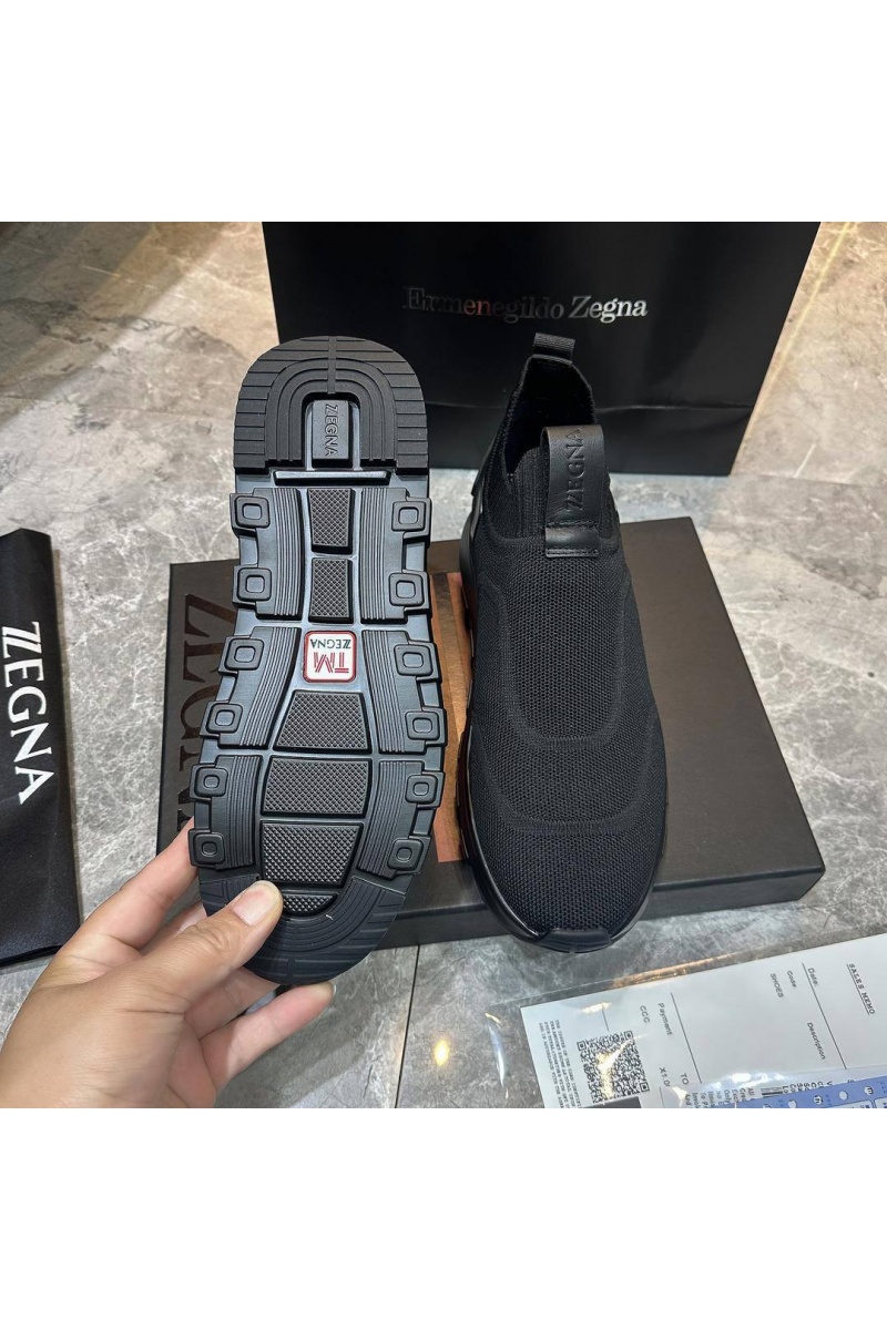 Zegna Мужские текстильные кроссовки 