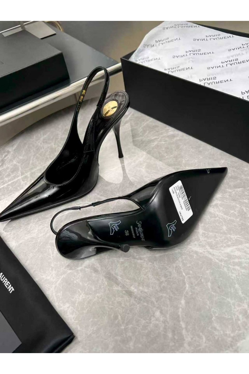 Yves Saint Laurent Женские кожаные туфли на каблуке premium