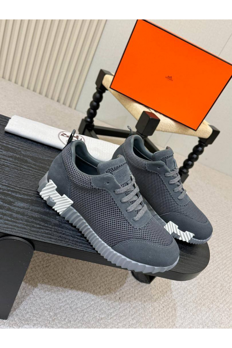 Hermes Мужские серые кроссовки Bouncing