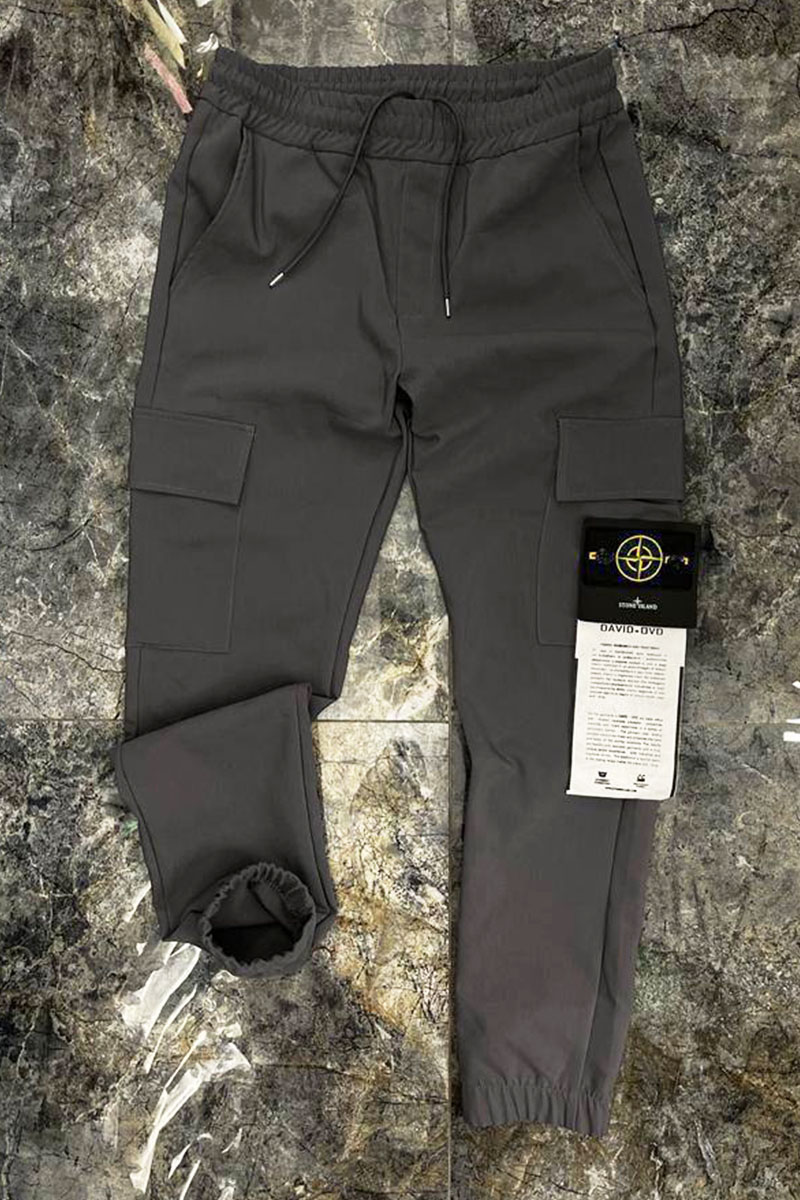 Stone Island Мужские серые штаны compass-patch