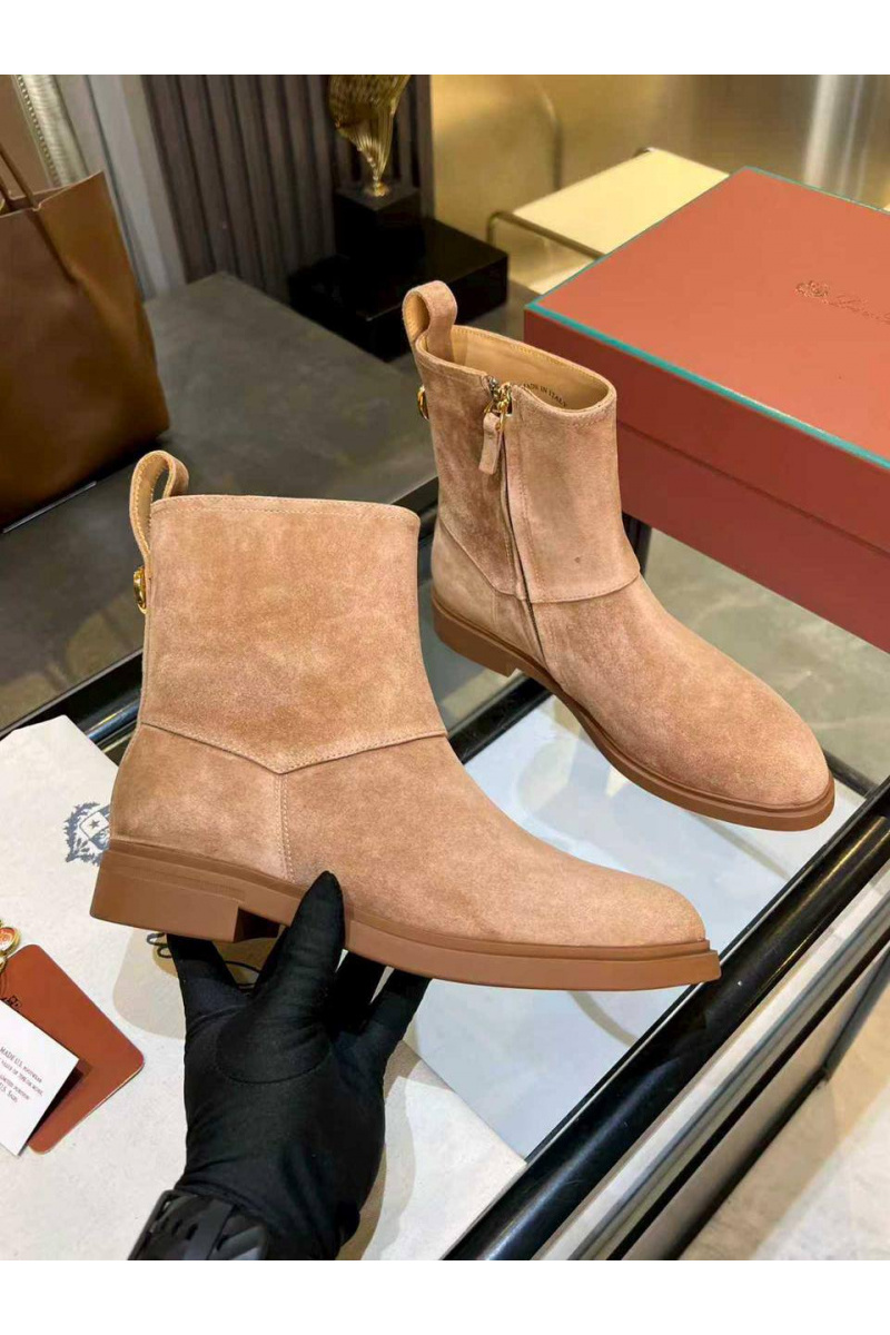 Loro Piana Женские замшевые сапоги premium - Beige