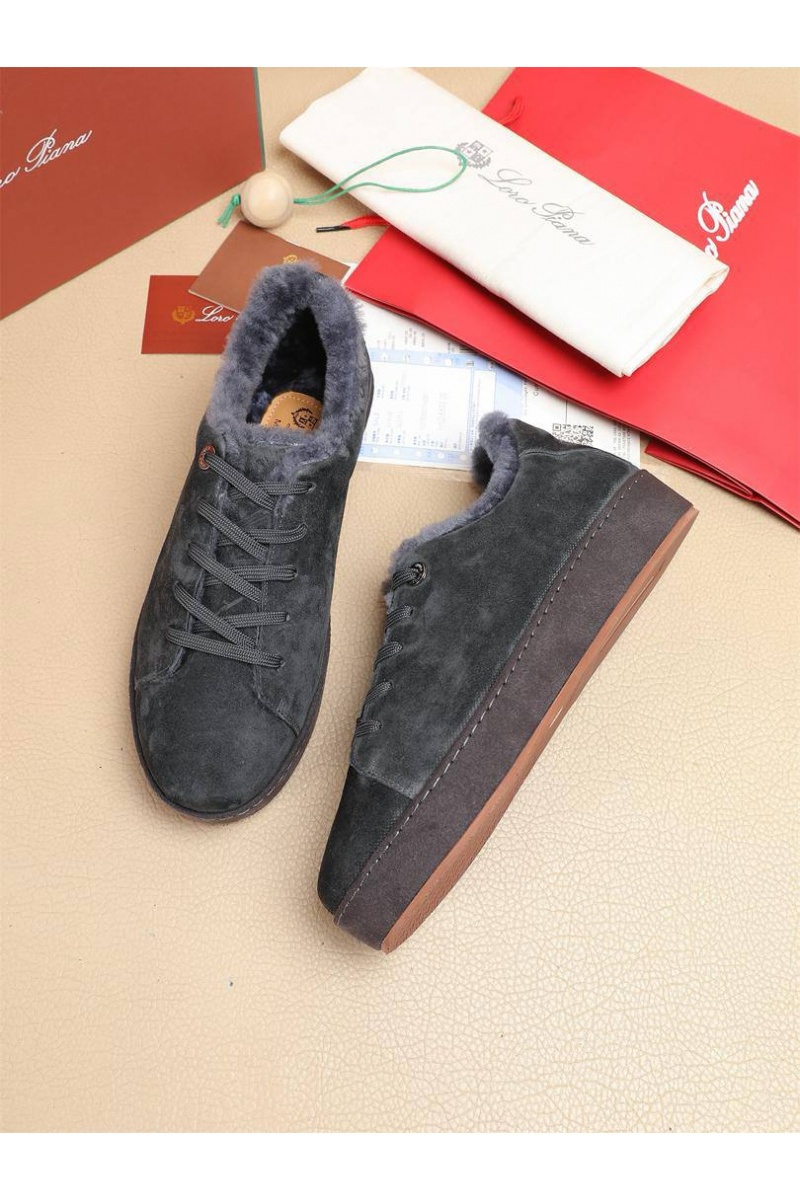 Loro Piana Зимние кроссовки с мехом 