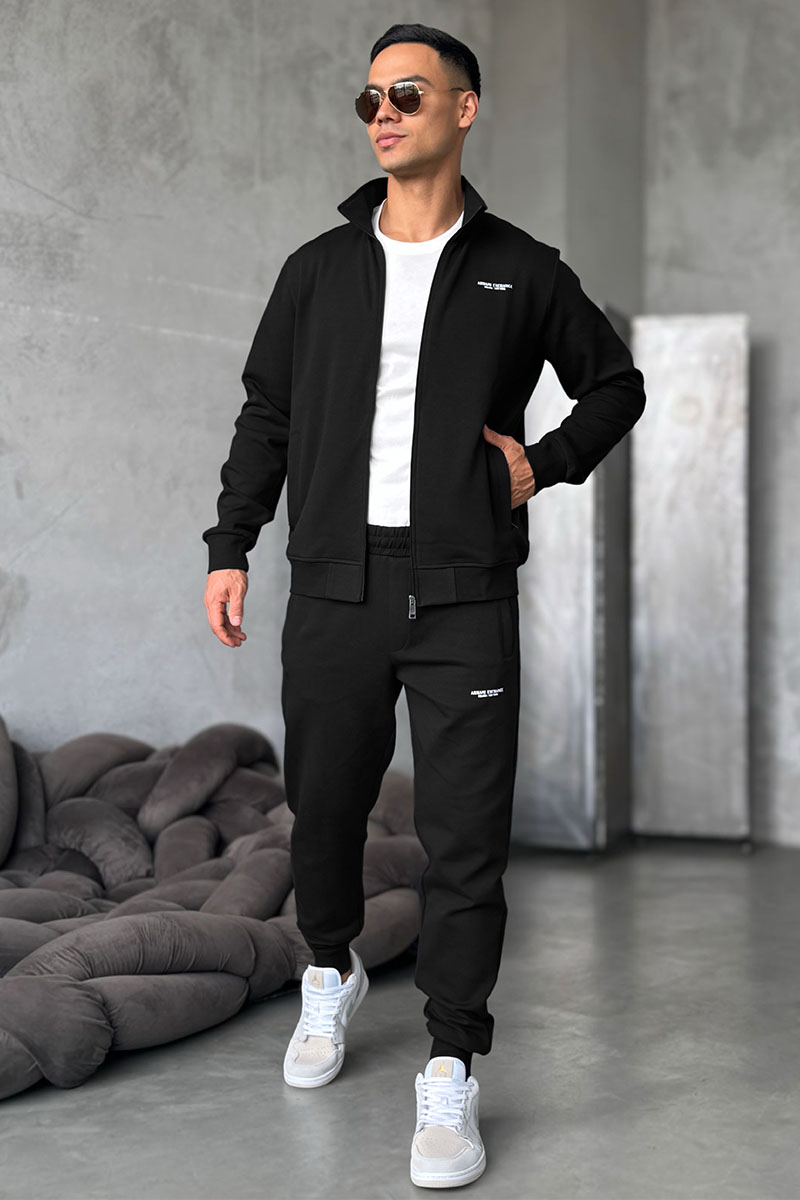 Emporio Armani EA7 Кофта на молнии чёрного цвета