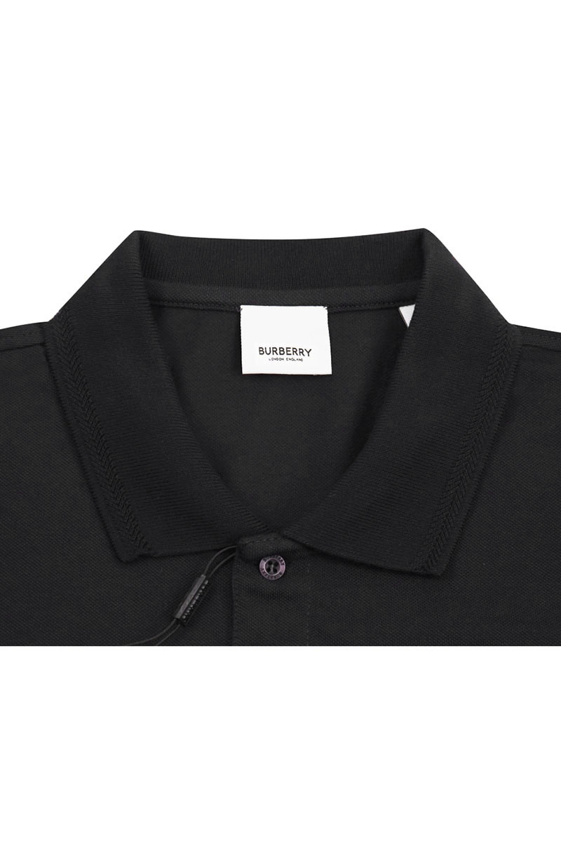 Burberry Поло с длинным рукавом TB logo - Black 