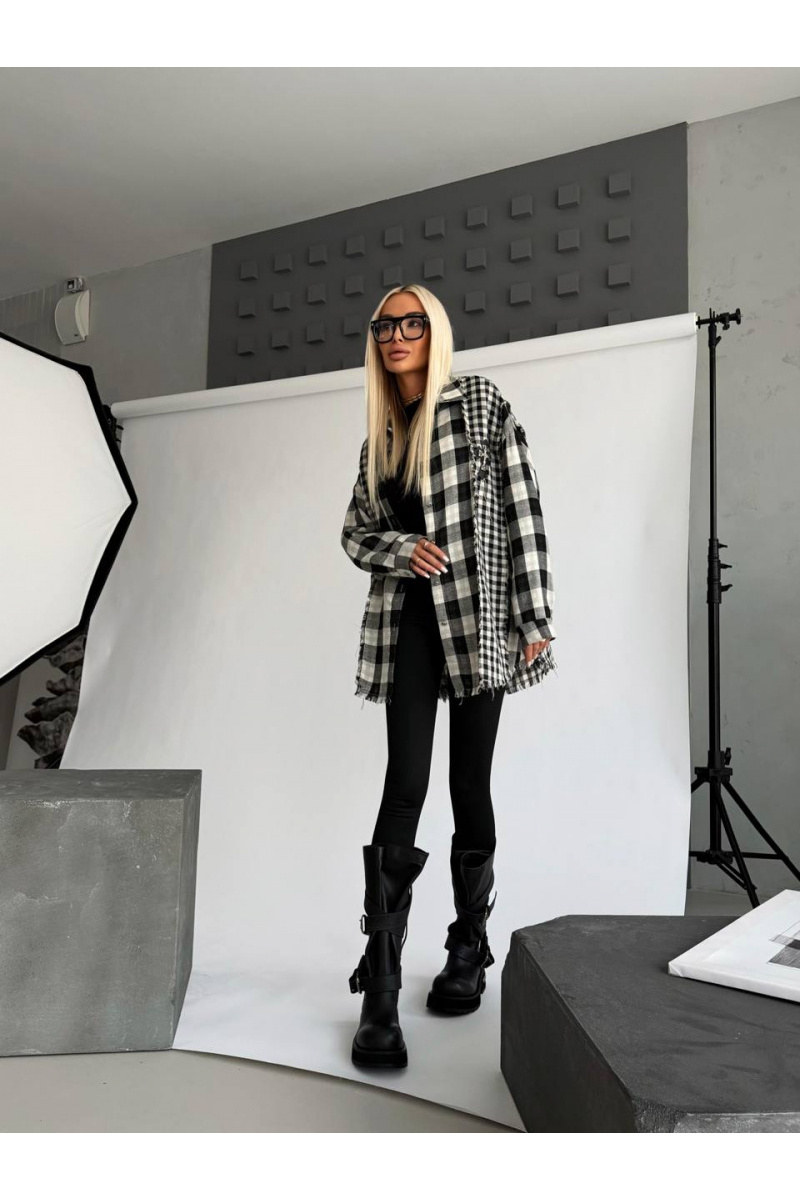Chrome Hearts Женская рубашка в клетку premium