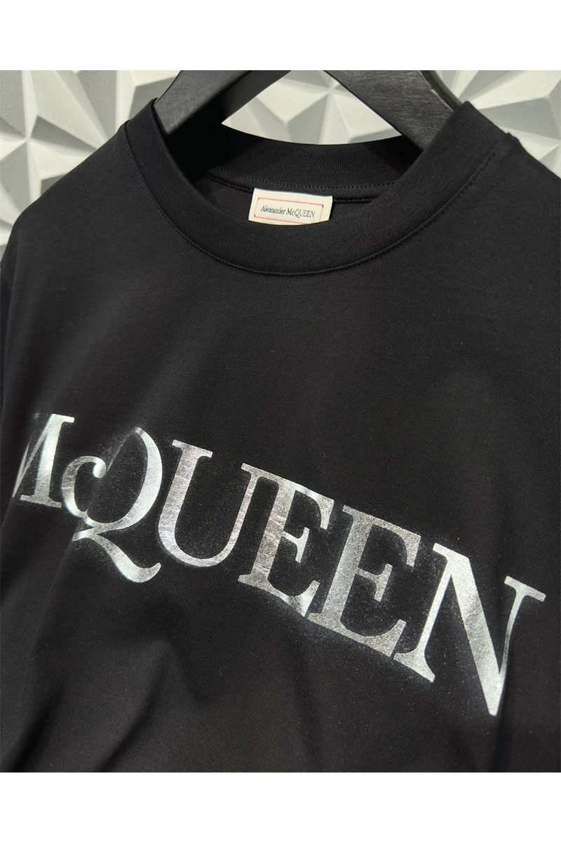 Alexander McQueen Мужская футболка чёрного цвета