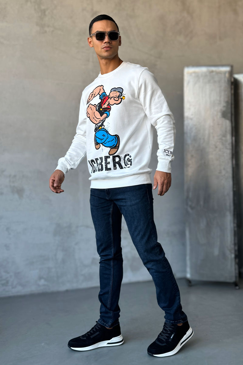 Iceberg Свитшот белого цвета Popeye 