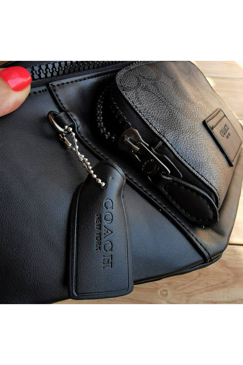 Coach Кожаная сумка на пояс Coach Track - Black*