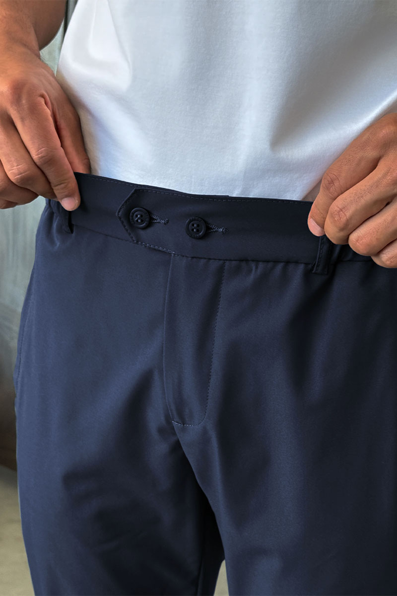 Zilli Мужские тёмно-синие брюки slim fit