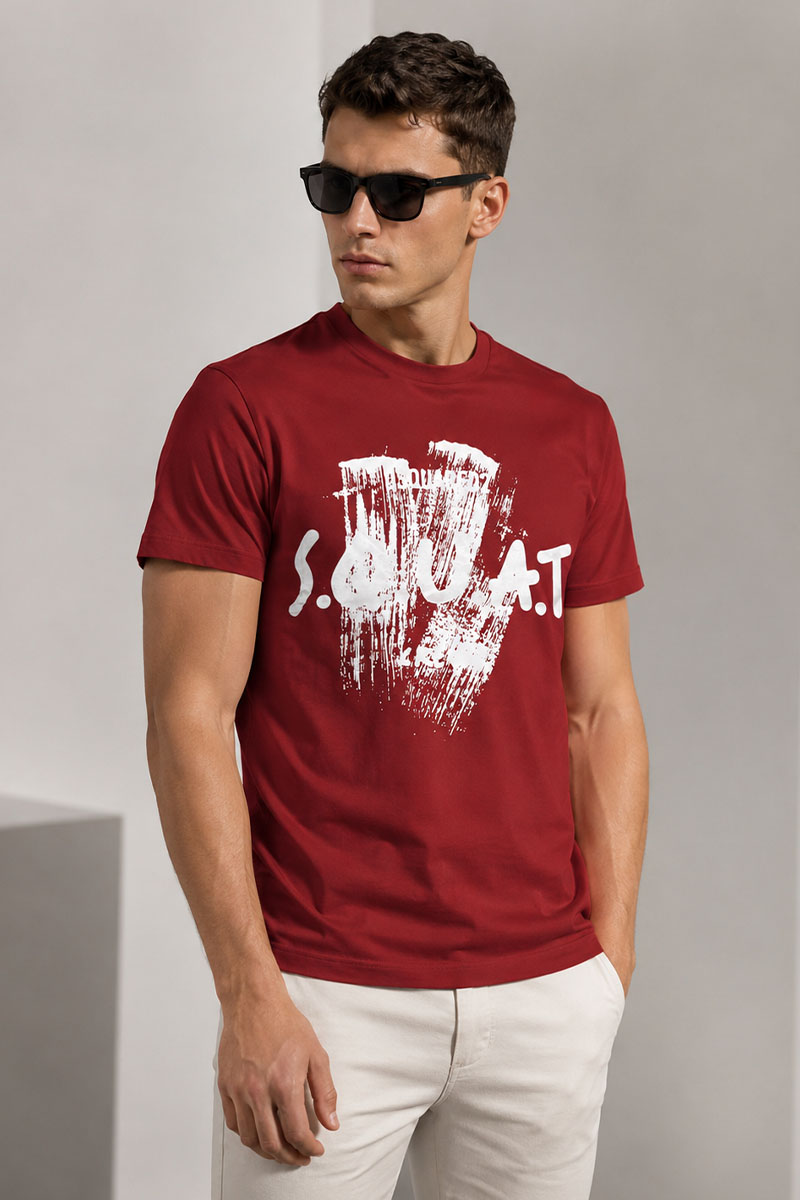Dsquared2 Красная оверсайз футболка Squat