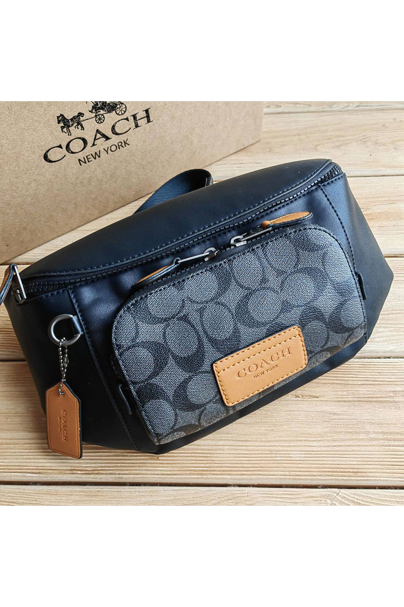 Coach Кожаная сумка на пояс Coach Track - Black