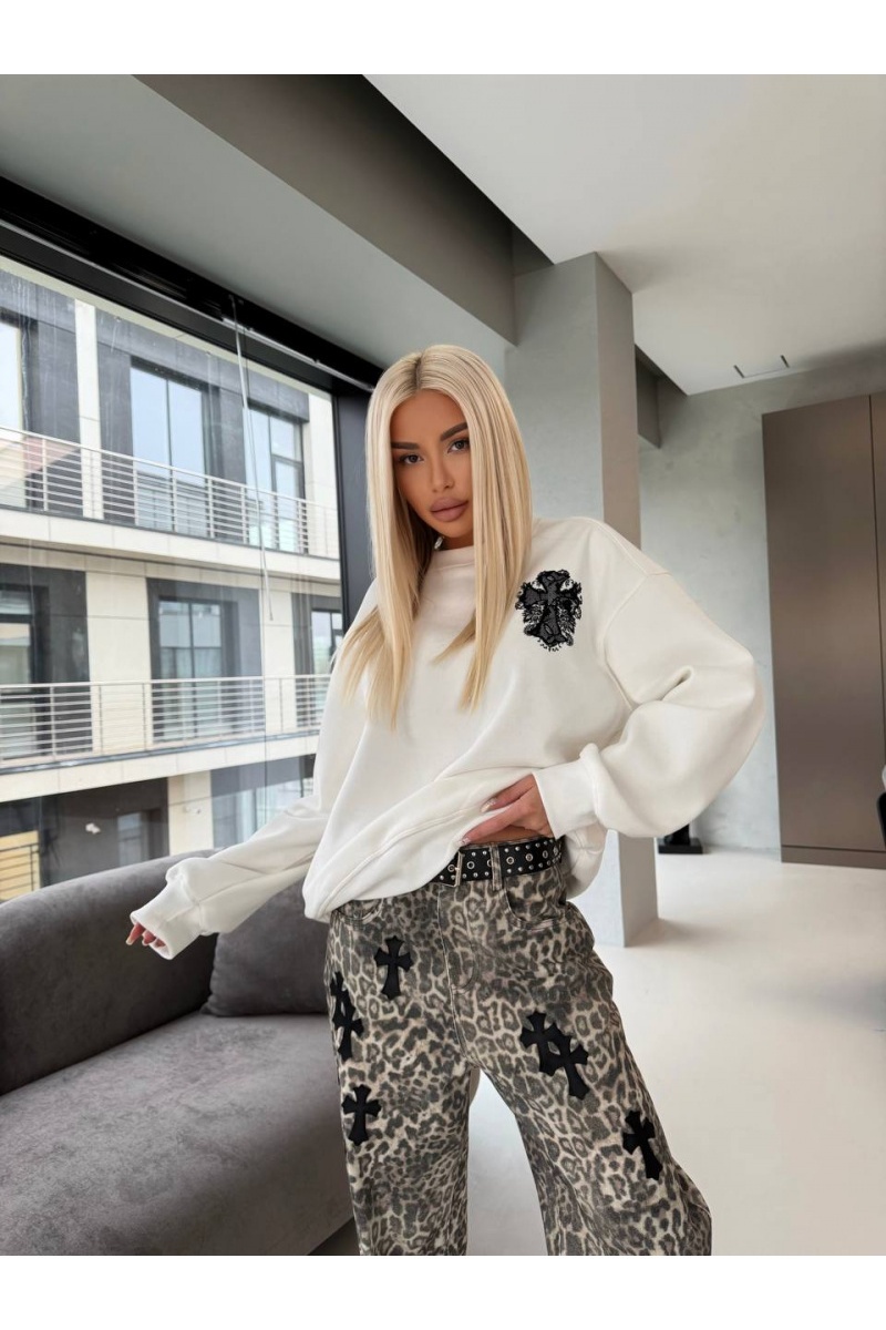 Chrome Hearts Женские свитшот на флисе Premium - White