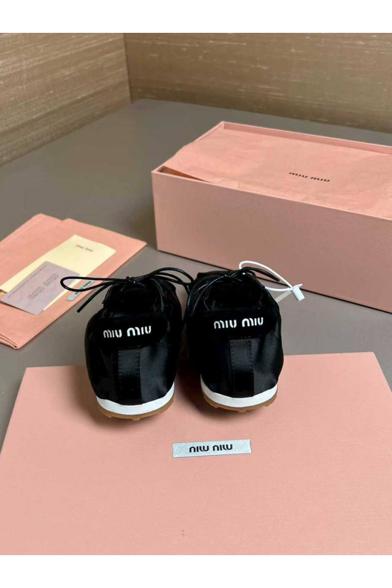 MIU MIU Женские кроссовки Plume Satin premium
