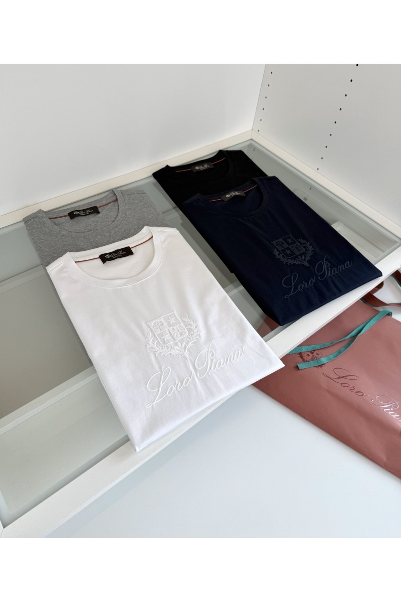 Loro Piana Мужская чёрная футболка premium
