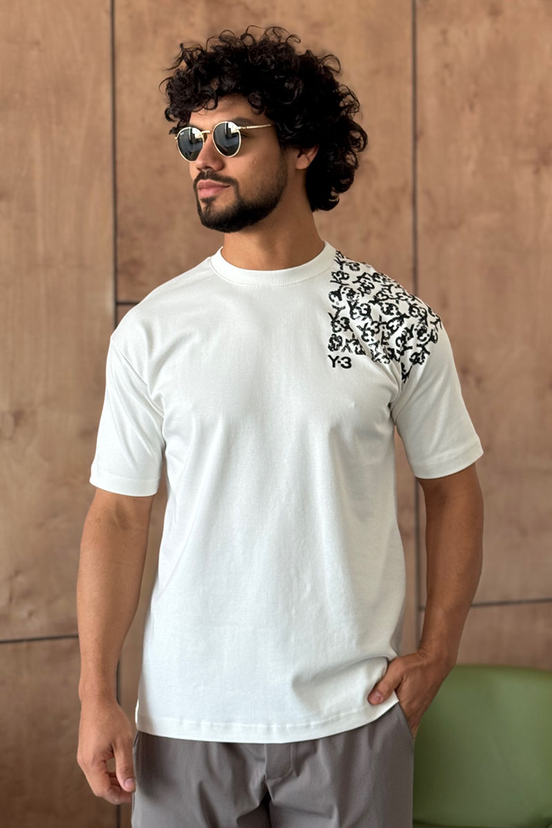 Y-3 Yohji Yamamoto Мужская белая футболка 