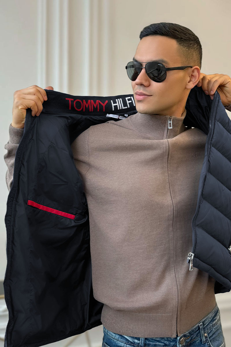 Tommy Hilfiger Тёмно-синий жилет embroidered-logo