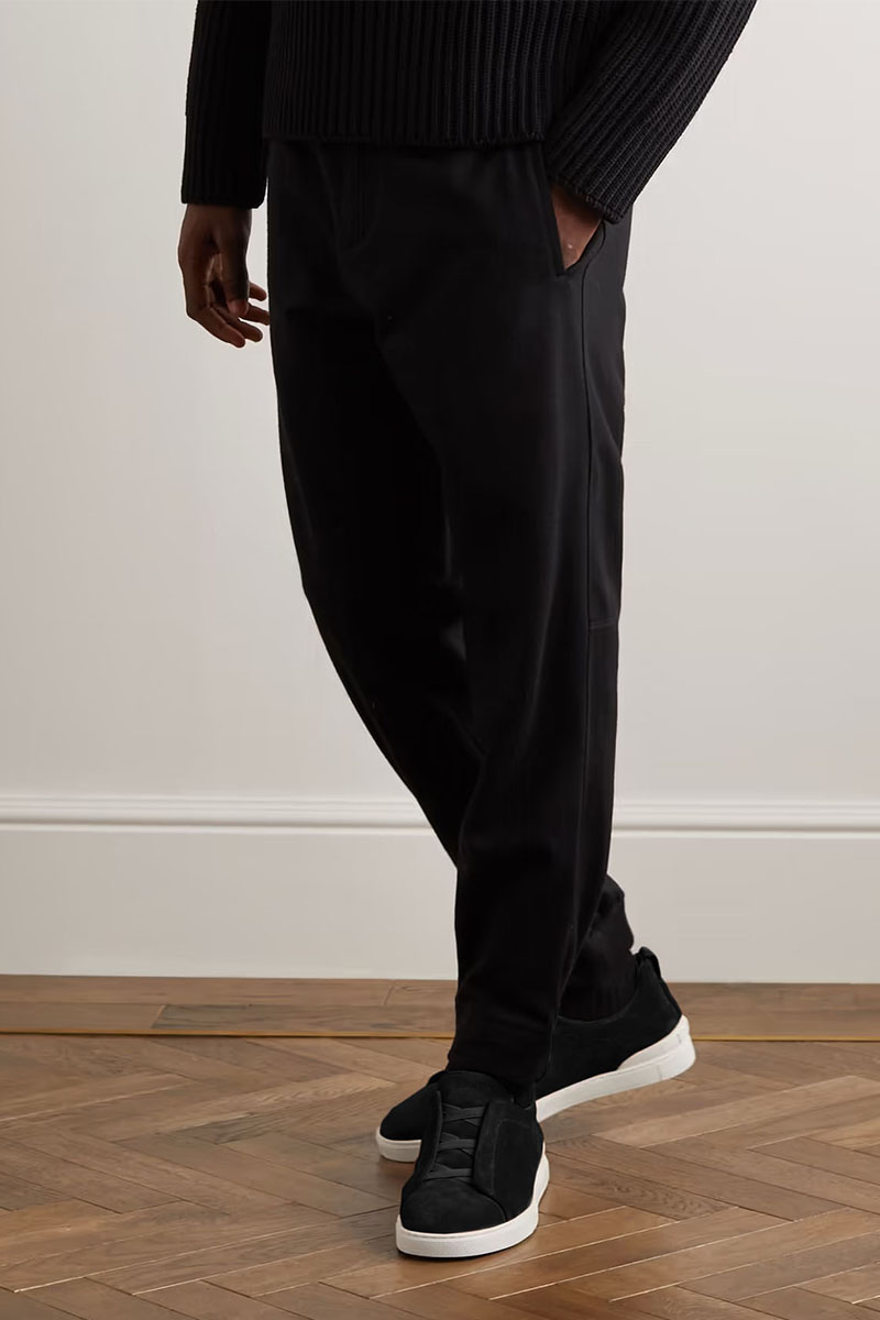 Zegna Замшевые кроссовки Triple Stitch low-top - Black