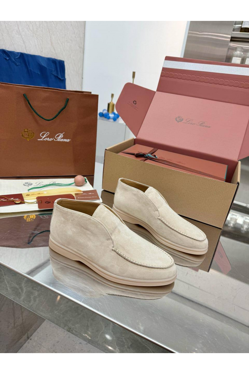 Loro Piana Женские замшевые лоферы premium - Beige