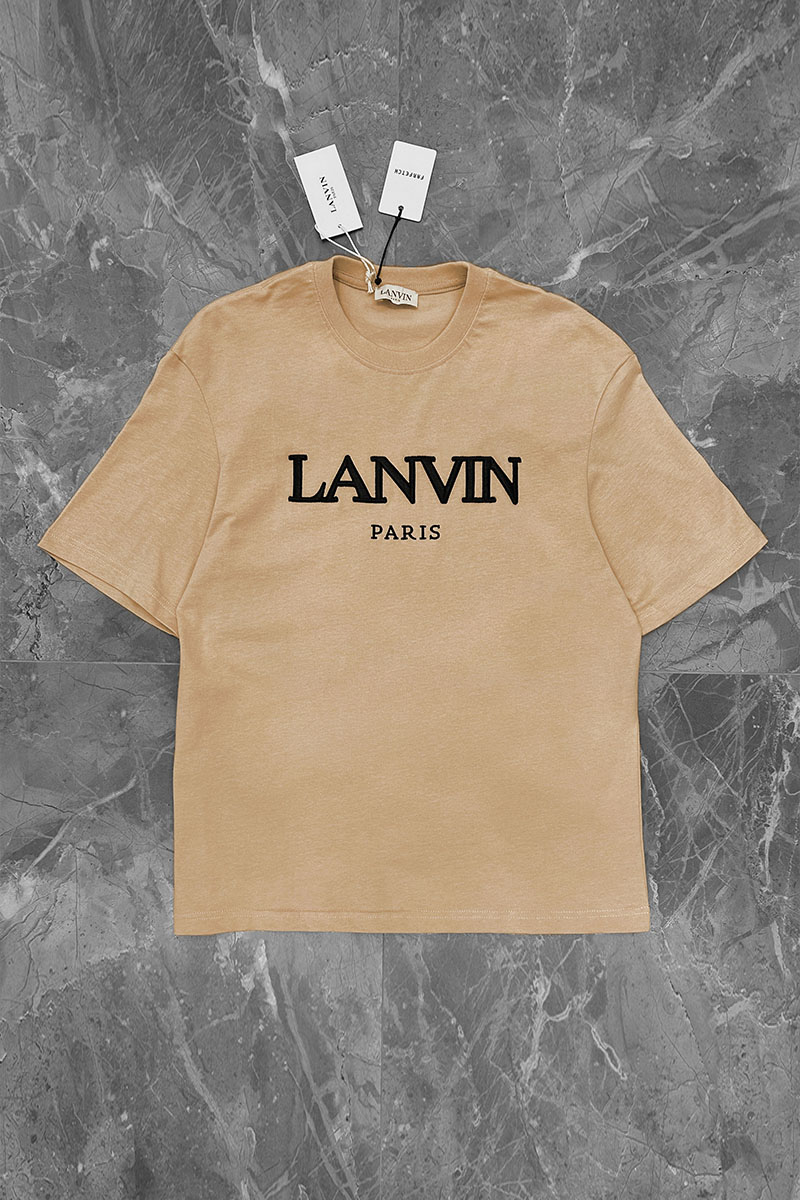 Designer Clothing Бежевая оверсайз футболка block-lettered logo-print