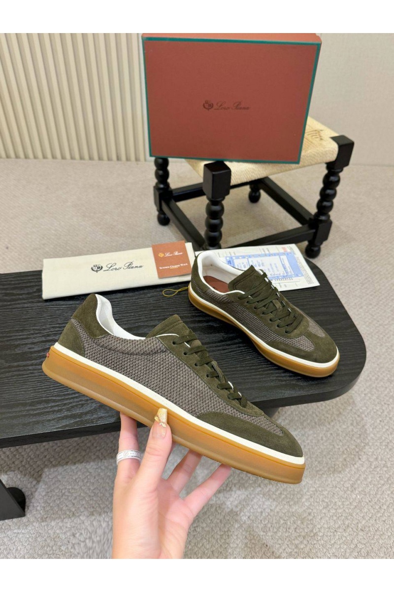 Loro Piana Мужские кроссовки Tennis Walk - Green