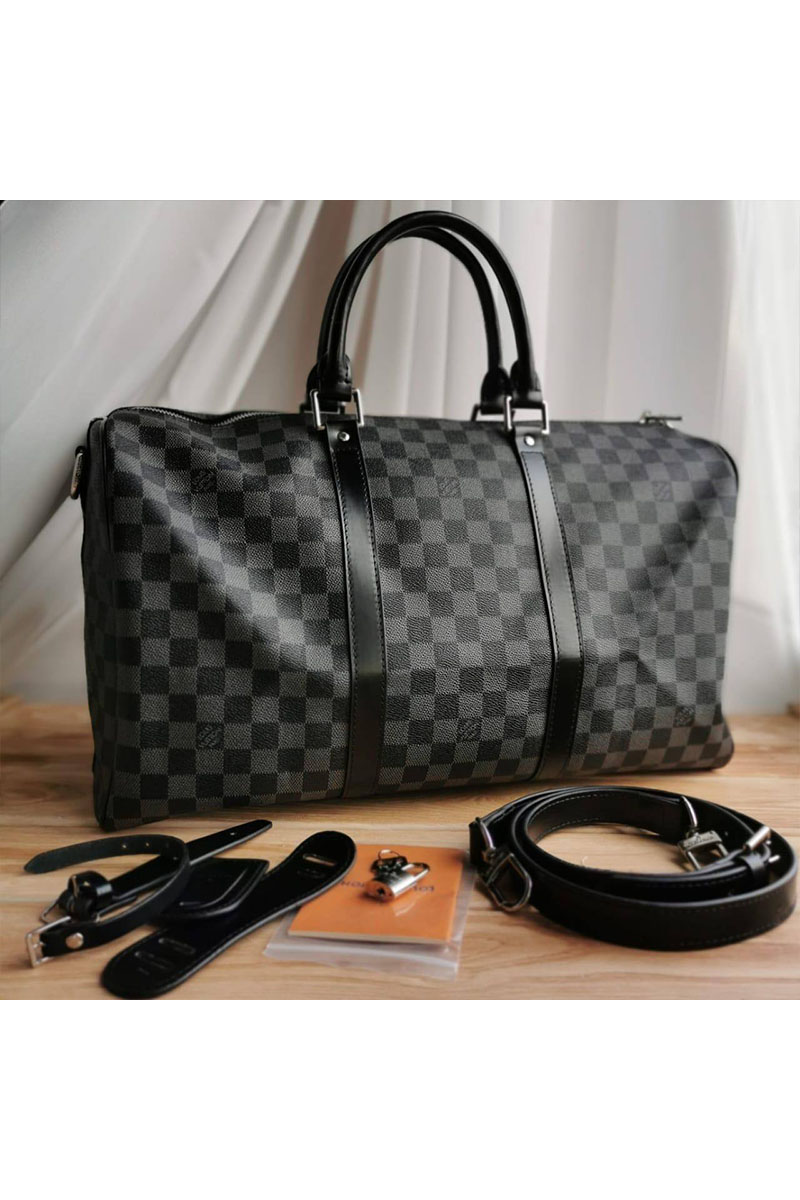 Lоuis Vuittоn Дорожная сумка Keepall Damier Graphite 45x27 см