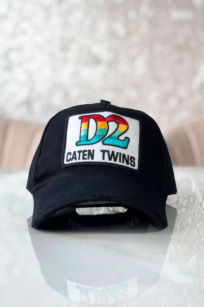 Dsquared2 Мужская чёрная бейсболка Caten Twins