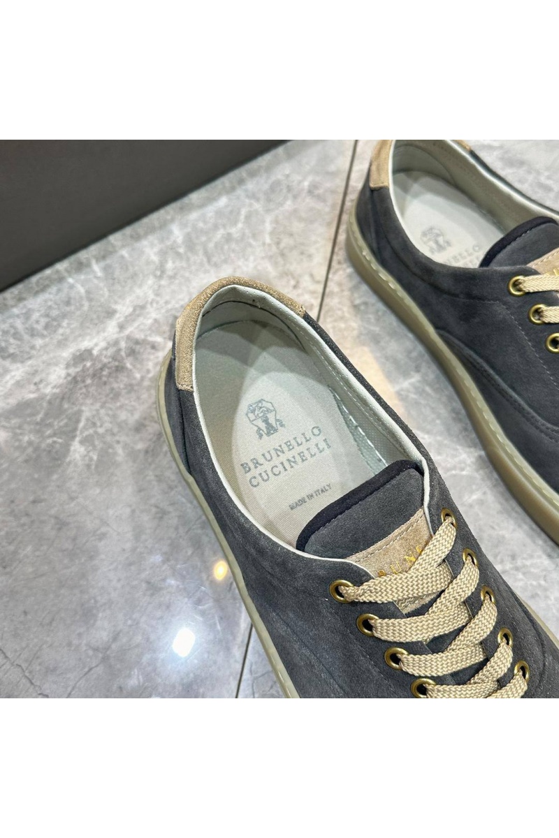 Brunеllо Сuсinеlli Замшевые кеды Sail low-top - Grey