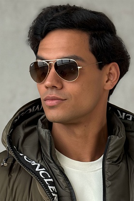 Солнцезащитные очки Aviator Large Metal - Brown