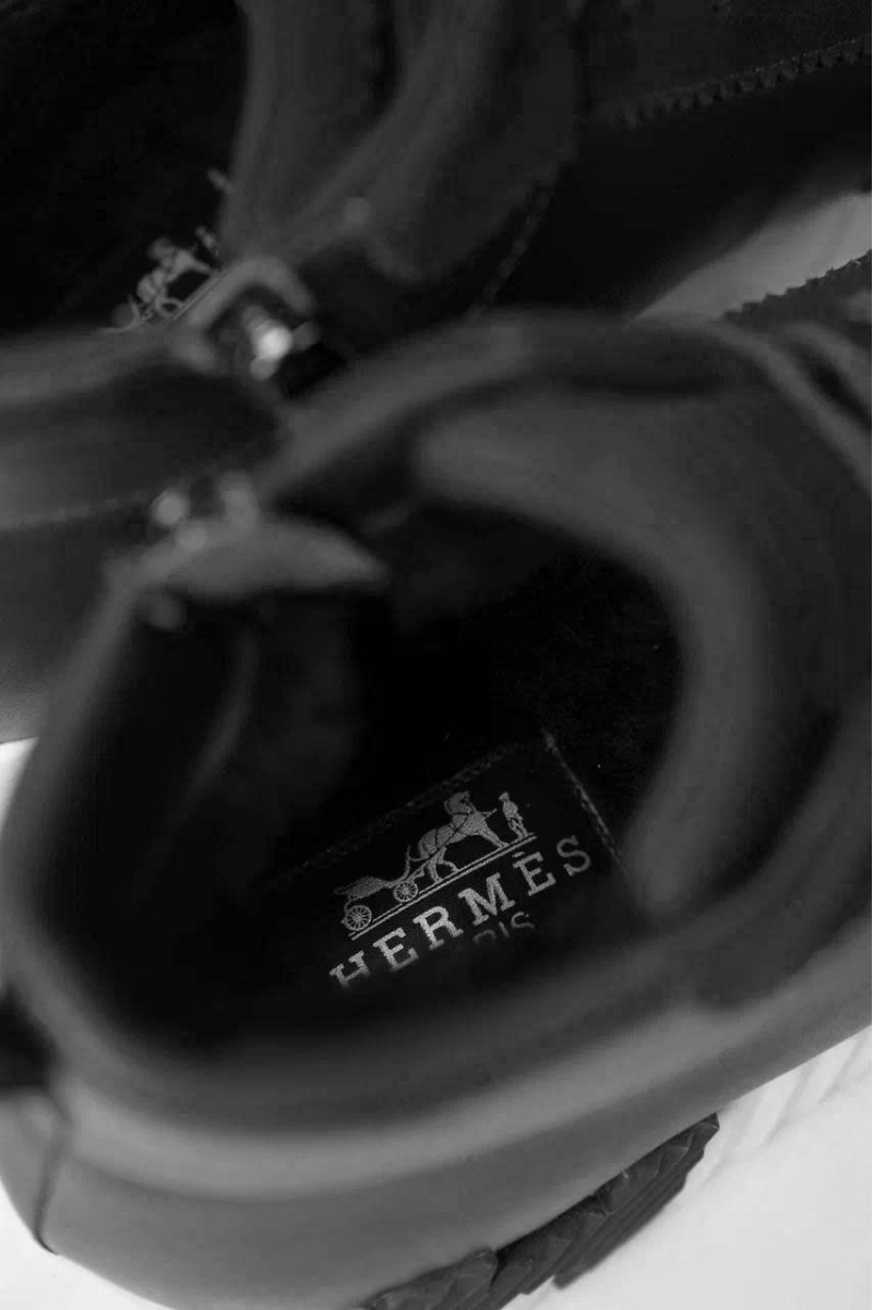 Hermes Кроссовки с мехом Bouncing high-top - Grey