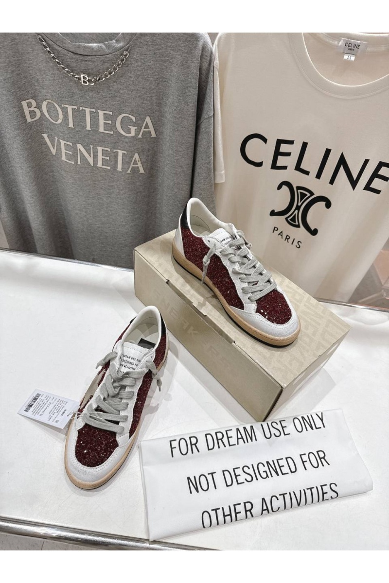 Designer Clothing Женские кожаные кроссовки Golden Goose Super Star premium