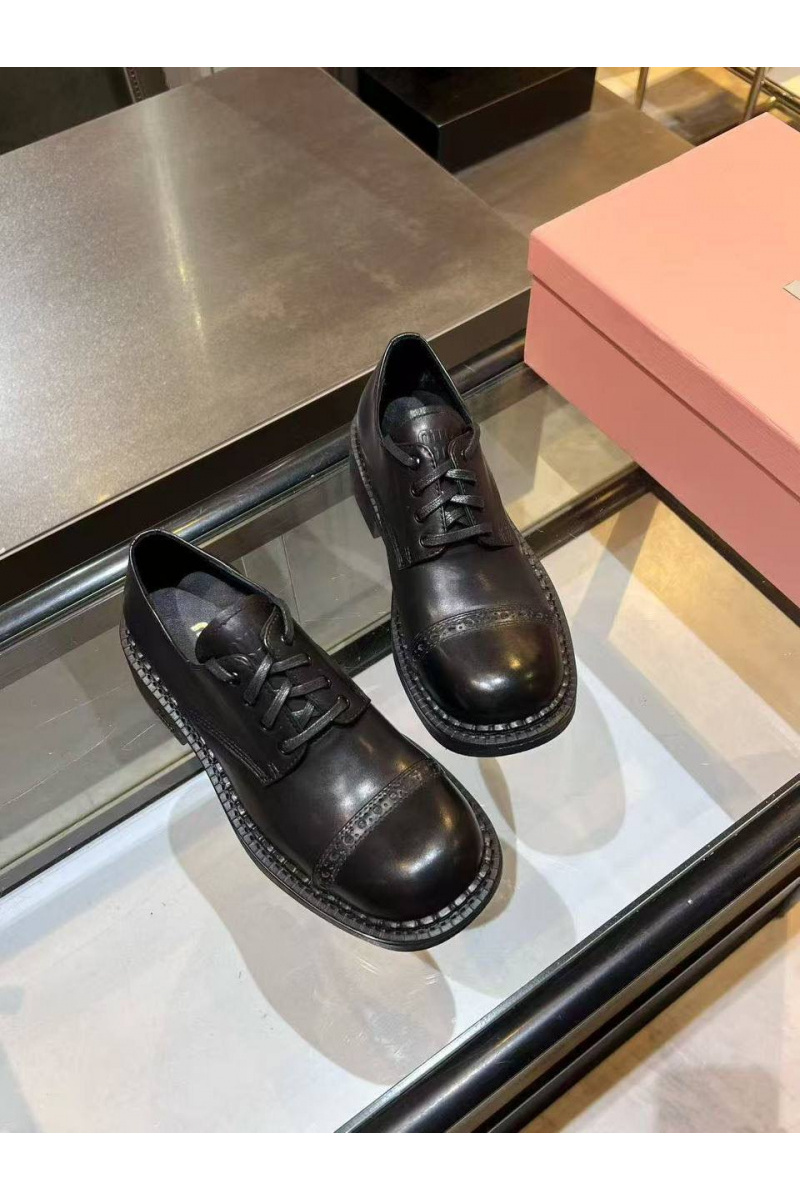 MIU MIU Женские кожаные ботинки дерби 