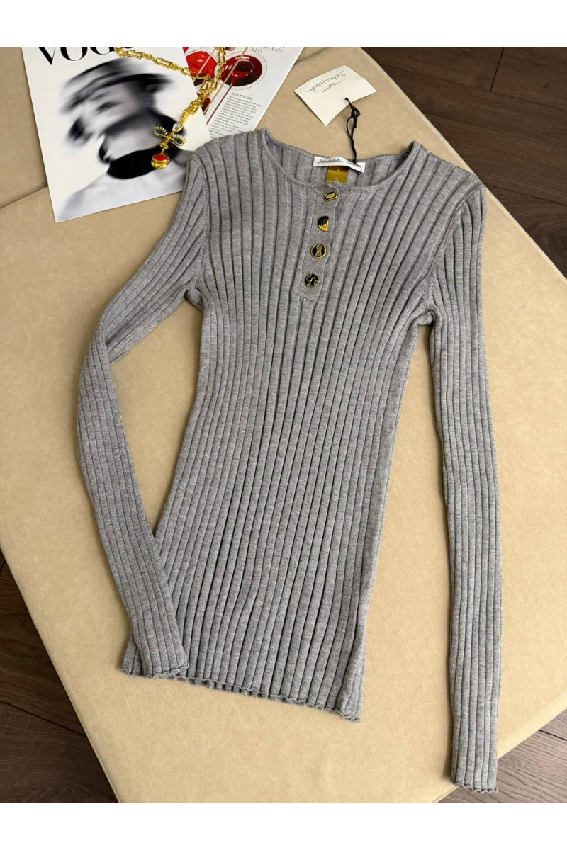 Schiaparelli Женский трикотажный лонгслив premium - Grey
