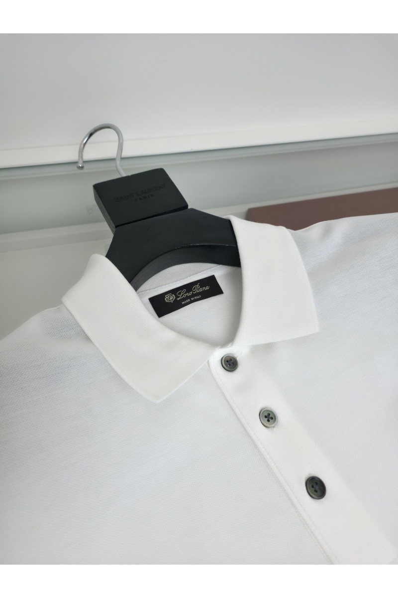 Loro Piana Мужское белое поло premium