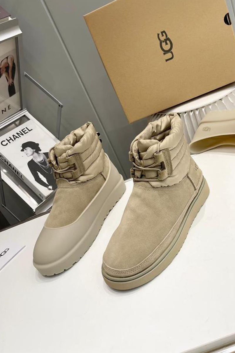 UGG Ботинки с мехом Classic Mini Lace-Up - Dune
