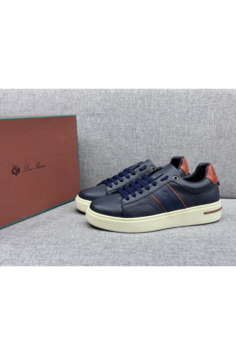 Loro Piana Мужские кожаные кроссовки 
