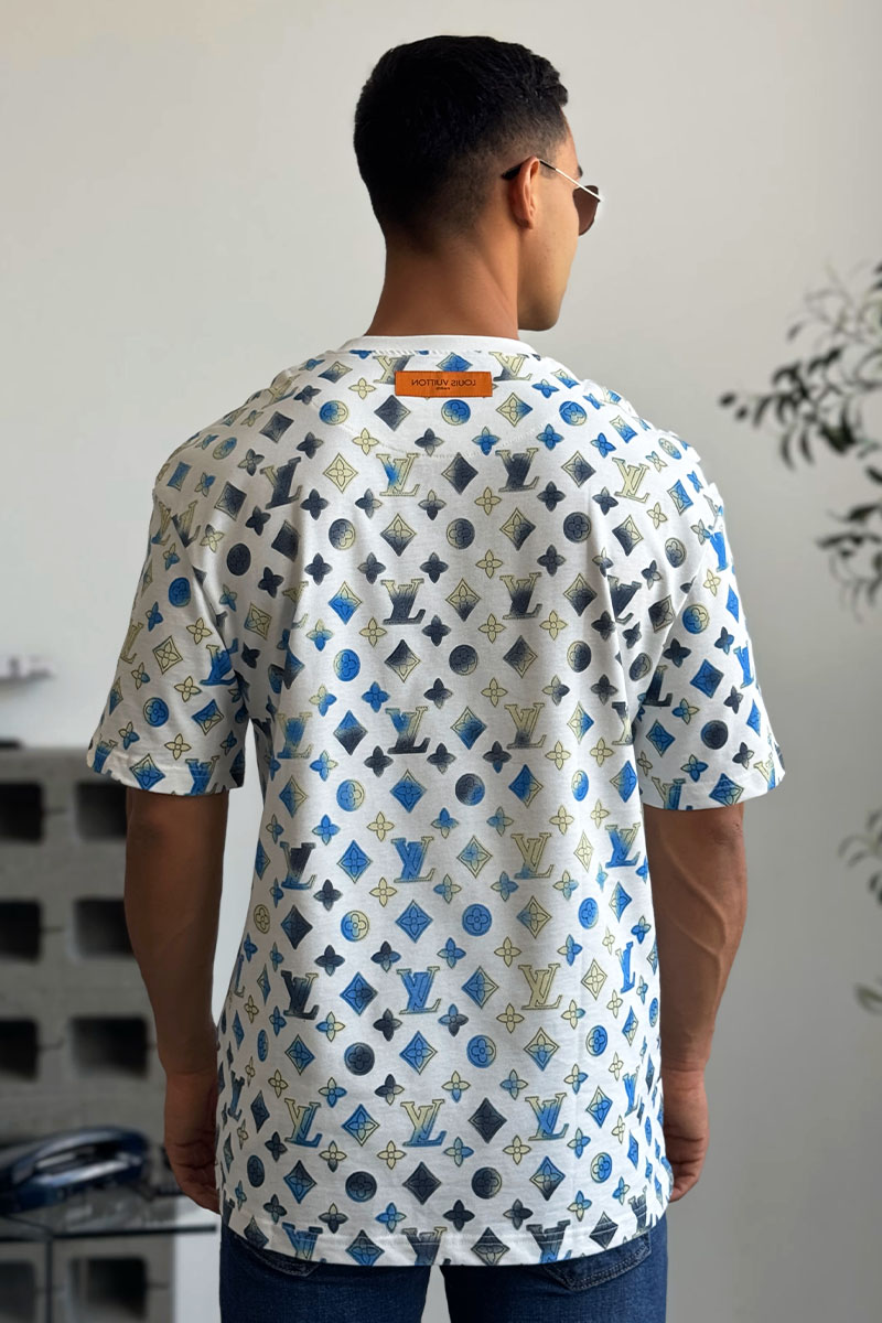 Lоuis Vuittоn Белая оверсайз футболка Monogram All-over