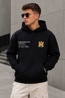 Худи чёрного цвета Military Specs Stencil