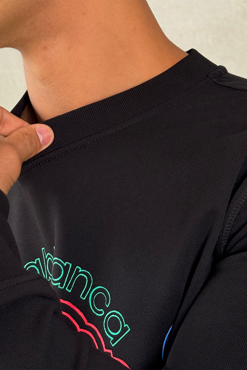 Casablanca Чёрный свитшот Rainbow Crayon Temple 