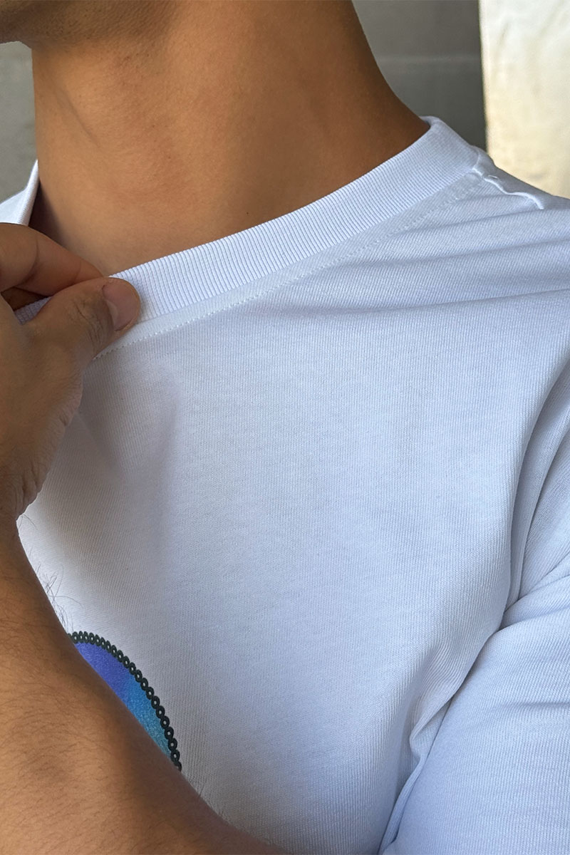 Lоuis Vuittоn Брендовая оверсайз футболка белого цвета