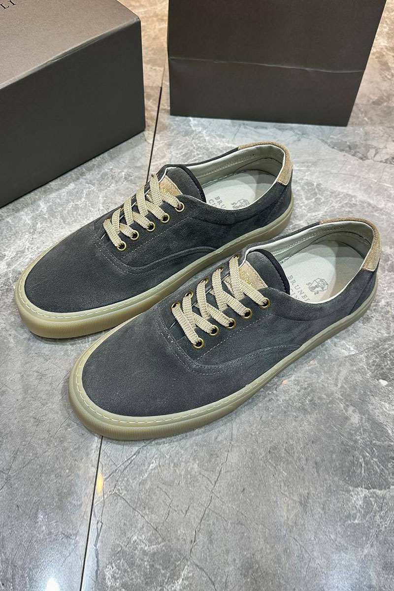 Brunеllо Сuсinеlli Замшевые кеды Sail low-top - Grey